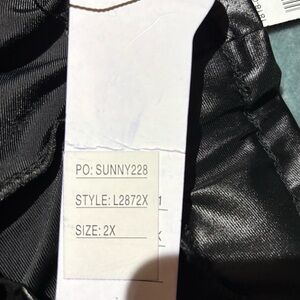 Black Satin Joggers 2X